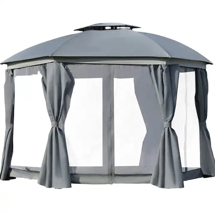 gray Oxford waterproof and durable, suitable for outdoor courtyard garden, awnings gazebo canopy top-1.jpg